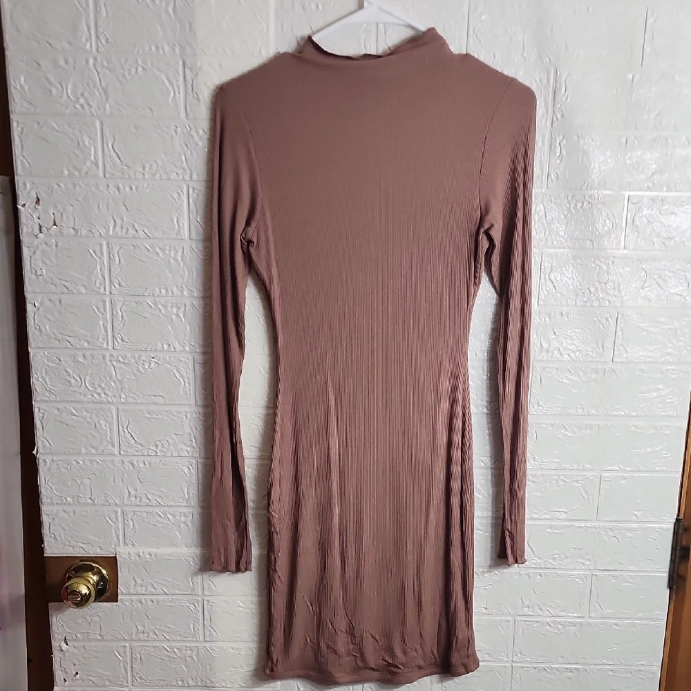 Naked Wardrobe Mauve Long Sleeve Dress - Picture 5 of 6